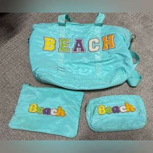 No Boundaries Aqua Beach Travel Bag Set